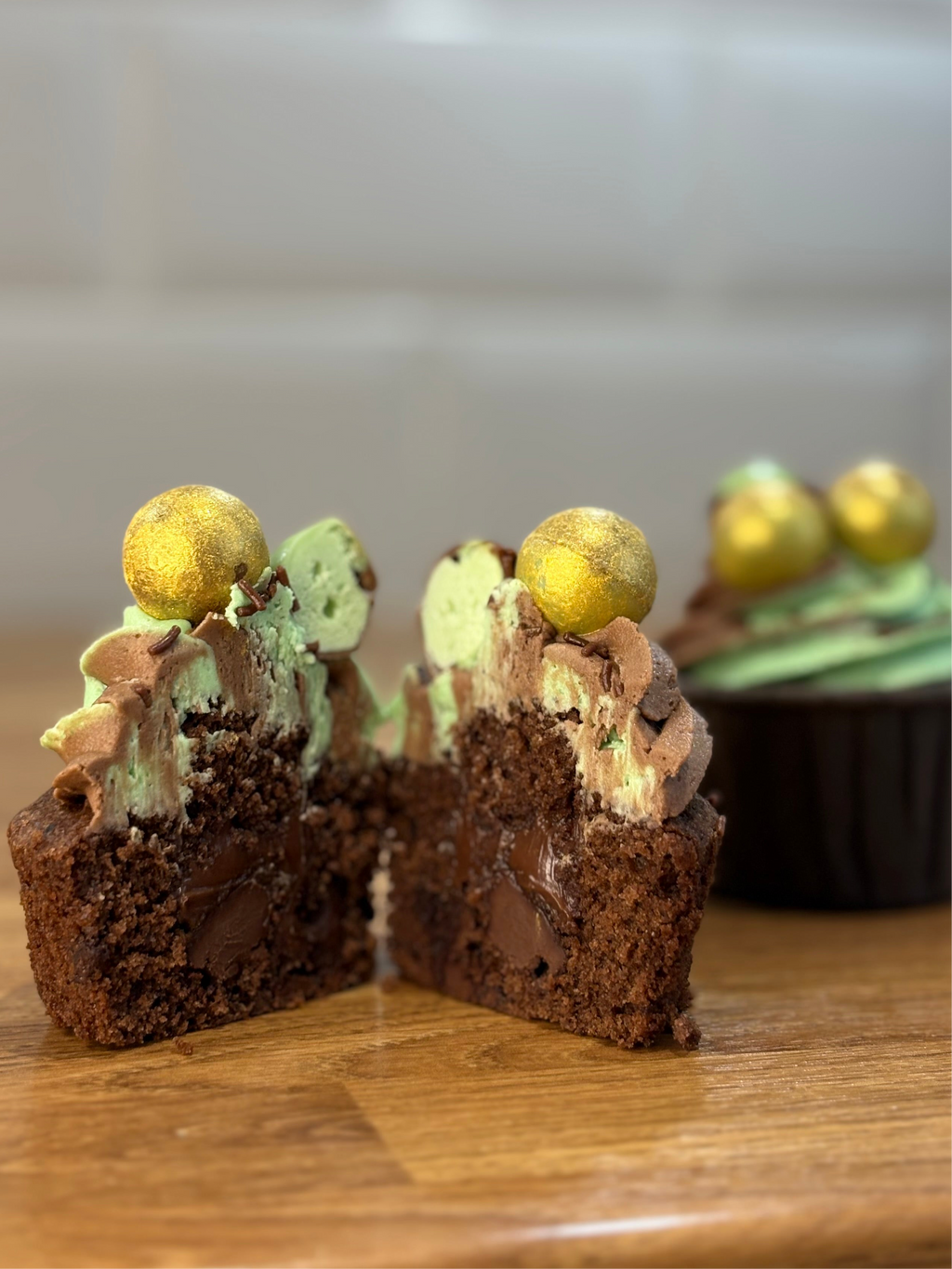 Mint Aero Cupcakes